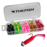 【hot】∏ 30pcs Shiner Fishing Soft 5cm/2in shad Paddle Tail soft bait Aritificial Silicone Lures Trout Bass Tackle