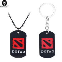 Wholesale 10 Pcs DOTA2 Classic Keychain Game Antique Dog Tag Pendant Butcher Weapon Pioneer Amulet Dodge Keychain Men Jewelry