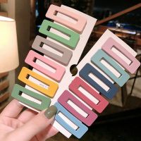 Hair Clip Korean Fashion Accessories Student Cute Color Square Bangs Clip Headdress Girl Heart Hairpin