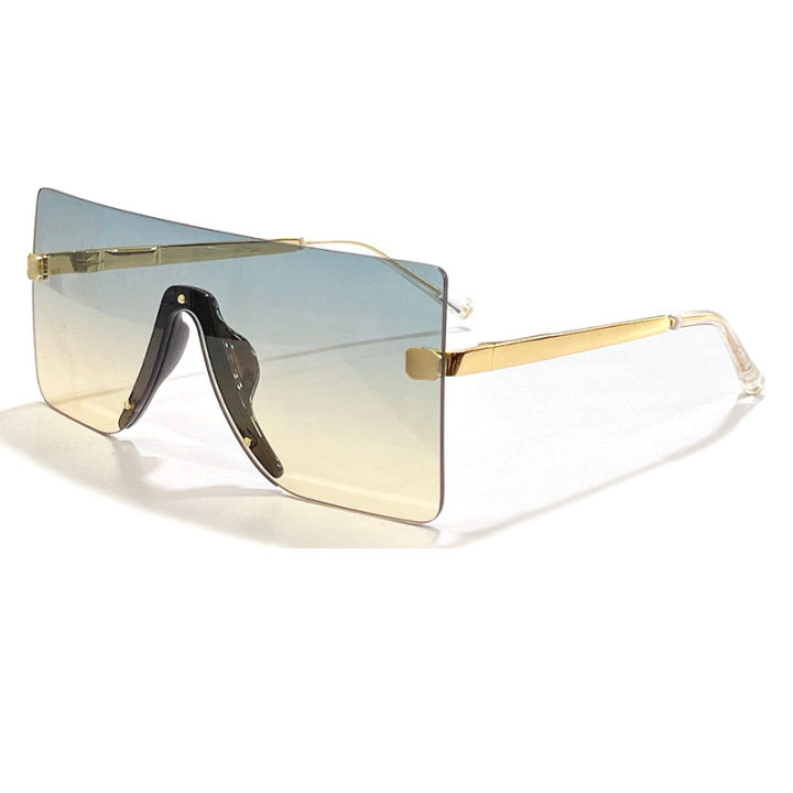 แฟชั่นแบรนด์หรูที่ไม่มีขอบผู้หญิงแว่นกันแดดหญิงวินเทจออกแบบอาทิตย์แว่นตาแว่นตาเฉดสี-uv400แว่นตาขายส่ง