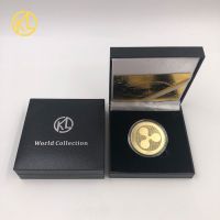 【YD】 Cryptocurrency Coin bitcoin Commemorative Round XRP Crypto Currency Plated Collectible with gift box