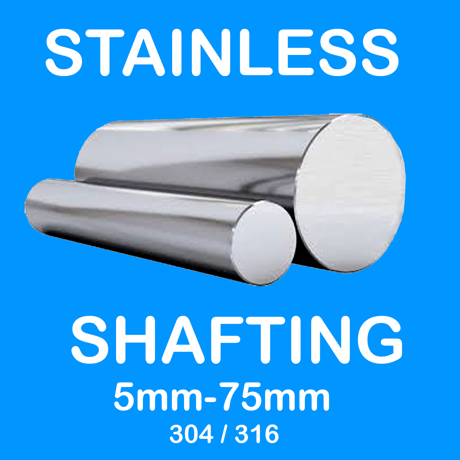 303 Stainless Steel Round Bar Round Ground Shaft Rod 400mm length M2-M16 4mm 5mm 