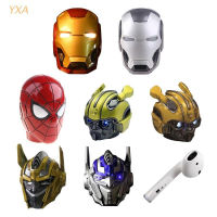 [Yxa] ลําโพงบลูทูธไร้สายลายการ์ตูน Spiderman Bumblebee Iron Man พร้อมกล่องวิทยุ Fm