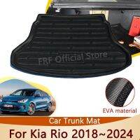 พรมปูพื้นสำหรับ Kia Rio 4 2018 2019 2020 2021 2022 2023 2024 YB ถาดรองพรมกระโปรงหลังรถอุปกรณ์เสริมสำหรับดินสอเขียนขอบตากันน้ำรองเท้าบู้ทพรม1X อะไหล่