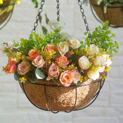 20.5 25.5 30.5cm Hanging Coconut Vegetable Flowerpot Basket Liner Flower Trough Iron Crafts Garden Decoration, Durable