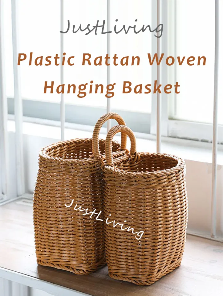 Woven Hanging Baskets for Living Room Fruit Sundries Organizer
