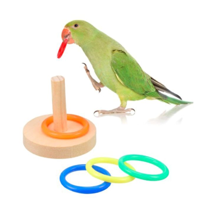 โลกผลิตภัณฑ์สัตว์เลี้ยงร้านค้า-ของเล่นรูปนกสำหรับนกแก้ว5ชิ้นของเล่นฝึกเคี้ยวปรับปรุงความสามารถในการเลือกสี