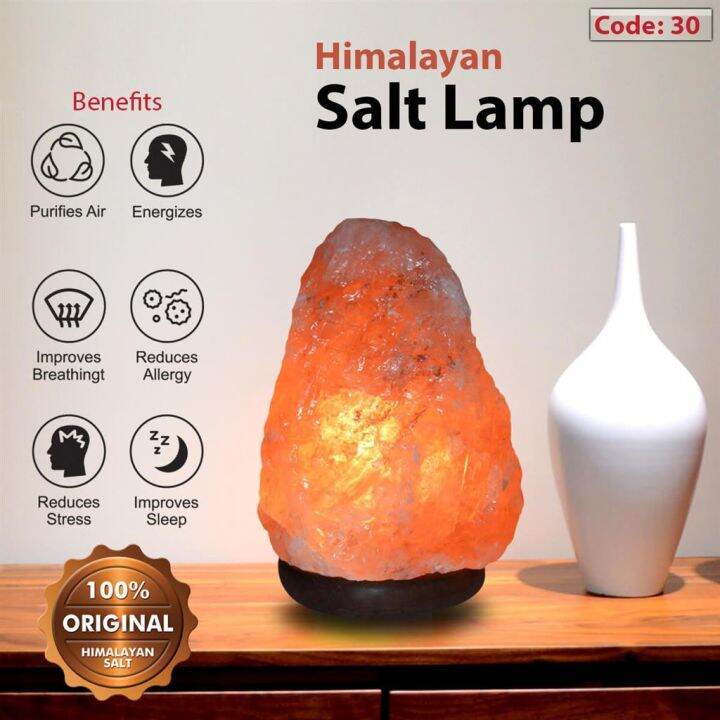Pure Himalayan Pink Salt Table Lamp ,kristal Lampu Garam Bukit Himalayan ( Import From