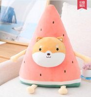 ตุ๊กตาแตงโม ขนาด 50x40 cm. หมอนอิงรูปสัตว์ ชิบะ นุ่ม น่ารัก Little Watermelon hug plush dolls /สีชมพู/สีพาสเทล/ตุ๊กตาสัตว์สีชมพู ตุ๊กตาของขวัญวันเกิด