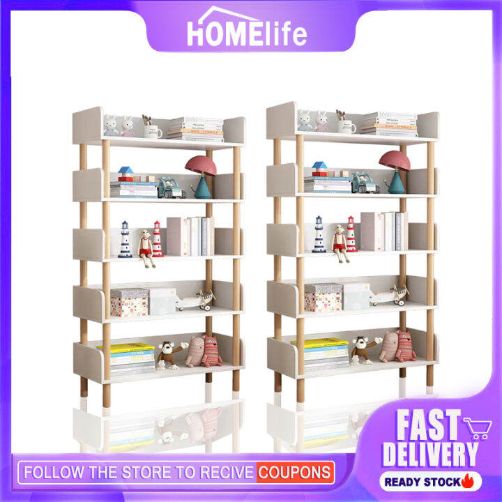 Homelife Bookshelf Simple Floor Shelf Multifunctional Display Rack ...