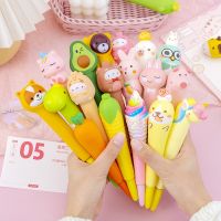 ♝✙✢ 0.5mm Kawaii Animals Stress Relieve Squishy Gel Pen Signature Squeeze Foam Pen Cute School Office Supplies Gift Stationery