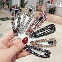 New Popular Shiny Rhinestone Elegant BB Hair Clips Hairpin Women Girls Crystal Barrettes Accessories Hairclip Hairgrip Headdress