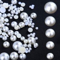 3mm-20mm Half round Pearls Acrylic Beads For Jewelry Making Craft Pearls Clothing Accessories phone stickers Nail Art Diamonds Beads