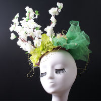 ? Stage Exaggerated Model Catwalk Show Makeup Photography Accessories Color Matching Hair Accessories Adult Performance Headdress Underwear Show Floral Headdress