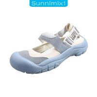 ~ [Sunnimix1] รองเท้าแตะ ปิดนิ้วเท้า เหมาะกับใส่ในร่ม และกลางแจ้ง สําหรับผู้หญิง