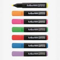 HomeOffice ปากกาเน้นข้อความ อาร์ทไลน์ ชุด 7 ด้าม  (สีเหลือง,ส้ม,ชมพู,เขียว,ฟ้า,แดง,ม่วง) สีสดใส ถนอมสายตา