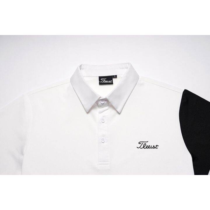 new-titleist-เสื้อยืดโปโล-แขนสั้น-ระบายอากาศ-แบบแห้งเร็ว-เหมาะกับฤดูร้อน-สําหรับผู้ชาย-ใส่เล่นกีฬากอล์ฟ