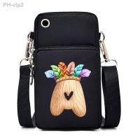 26 Animals Alphabet Graphics Small Shoulder Bags Women Mobile Phone Bags Mini Messenger Purse Lady Wallet Bags Purses Handbags