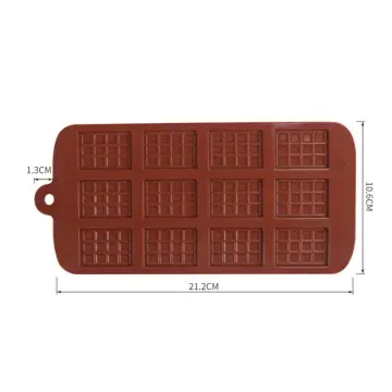 Mini-bar Chocolate / Lattice Chocolate Silicone Mold / 12 cavities.