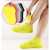 Thicken Shoe Cover Silicon Gel Waterproof Rain Shoes Covers Reusable Rubber Elasticity Overshoes Anti-slip for Boots Prot Rain Boots