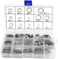 510PCS M2-M10 7 Size Flat Copper Washer Flat Sealing Ring Steel Washer Plain Washer Kit Screw Fastener Hardware Assortment Nails Screws  Fasteners