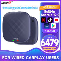 CarlinKit สินค้าใหม่-Android 12.0 Ai Box Plus 4 + 64GB Qualcomm S®QCM6125พร้อมโปรเซสเซอร์8-Core Tbox-Plus สำหรับมัลติมีเดียในรถยนต์พร้อม Apple CarPlay แบบมีสาย - BYD ATTO3