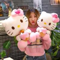 Kawaii Sanrio H Ello K Itty ของเล่นตุ๊กตาตุ๊กตาไอศครีมนุ่มยัดไส้หมอนสัตว์ตกแต่งสำหรับสาวเด็กของขวัญคริสต์มาสแปลกใจ