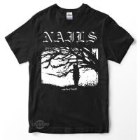 เสื้อยืดพรีเมี่ยม พิมพ์ลาย nails Unsilent death สไตล์พังก์ร็อค