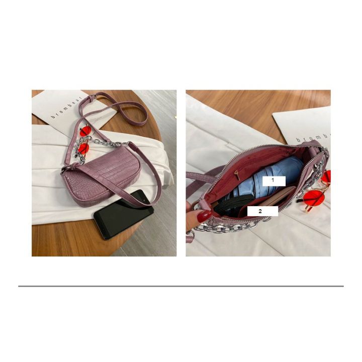 koreafashionshop-kr1270-กระเป๋าสะพายข้างสะพายไหล่ได้หนังpuมีลายใบเล็กน่ารักมาก-กระเป๋าผู้หญิง-กระกระเป๋าสะพายใบเล็ก-กระกระเป๋าสะพาย