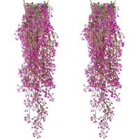 【YF】▬◊▦  Pink Artificial Vines Indoor Outdoor Wall Hanging Faux Garland Balcony Garden Decoration