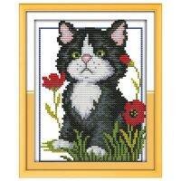 New Releases Cross Stitch Kits Patterns Embroidery Kit - Flowers Puppy