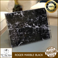 MODERN ACRYLIC SERVING TRAY MARBLE BLACK COLOR ถาดอะคริลิค ถาดลายหินอ่อน สีดำ เคลือบอะคริลิค