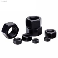 ✻♗ Hex Hexagon Nut Fine Thread M8x1 M10x1 M10x1.25 M12x1 M12x1.25 M12x1.5 M14x1.5 M16x1.5 M18x1.5 M20x1.5 Black Carbon Steel Nuts