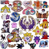 Pokemon Broochs Kawaii Enamel Pin Anime Figures Charizard Mew Metal Brooch Badge Toys Pikachu Gengar Jewelry Accessories Gifts