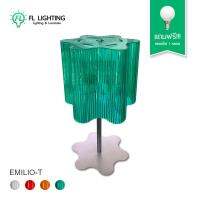 FL Decor โคมไฟตั้งโต๊ะ อะคริลิค รุ่น EMILIO-T แถมฟรี! หลอดไฟ 1 ดวง ( สีเขียว/Green )