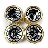 ✟❦♧ 4Pcs Brass Clamp Ring Metal 1.0 Wheel Rim Wheel Hub For FMS FCX24 Max Smasher 1/24 RC Crawler Car Upgrade Parts