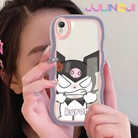 Jlingji เคสสำหรับ OPPO A37 A37F เคสลายการ์ตูนการ์ตูน Fury Kuromi ดีไซน์ใหม่ขอบกันกระแทกแบบใสนุ่มเคสมือถือโปร่งใสลายกล้องถ่ายรูปเรียบง่ายอ่อนโยนฝาครอบป้องกัน