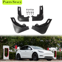 4Pcs Mud Flaps สำหรับ Tesla รุ่น Y 2022 2021 2023 Mudguards รถ Fender ที่มองไม่เห็น Splash Guards Splashboard Matte Black อุปกรณ์เสริม