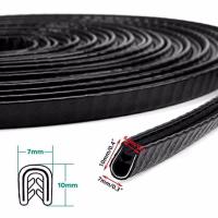 SRONTT 4M U PVC รถแถบปิดประตูหน้าต่างกระจกกันน้ำ Weatherstrip