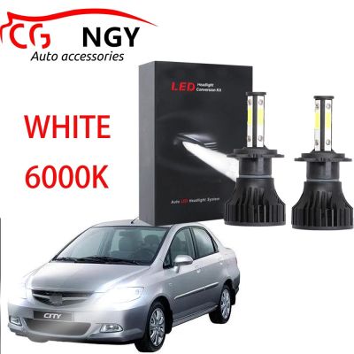 New ชุดหลอดไฟหน้า LED 6000K 80W 12V สีขาว สําหรับ Honda City 2002-2008-2 ชิ้น