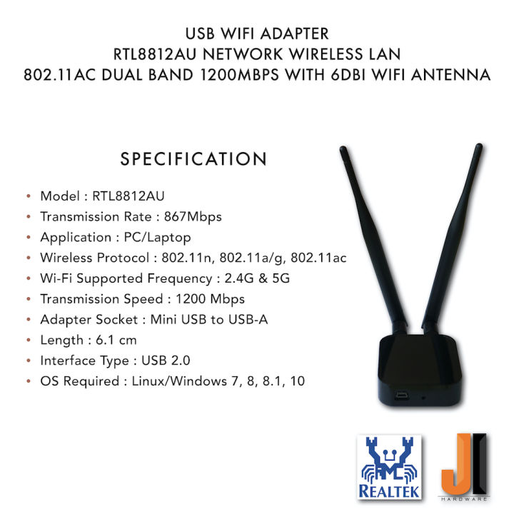 usb-wi-fi-adapter-rtl8812au-network-lan-dual-band-1200-mbps-with-6-dbi-wi-fi-antenna-new