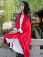 ORIGINAL ผู้หญิงยาว Kimono เสื้อสไตล์จีนผ้าฝ้ายหลวมเสื้อ Zen Japan Kimonos ผู้หญิง2023ฤดูร้อนใหม่เสื้อ B051