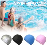 【CW】 JSJM New Cap Men Color Elastic Swim Pool Ear Protection Adult Hat