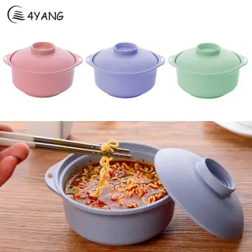 Instant Noodle Bowls with Lids Soup Hot Rice Bowls Food Containe