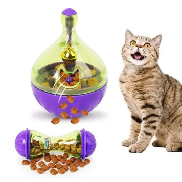 Interactive Cat Feeder Toy - Swinging Ball With Leaking Food