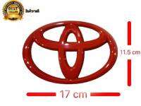 ป้ายโลโก้ toyota สีแดง ขนาด 10 -11- 12- 13- 14- 15- 16 -17 cm สำหรับรถ toyota หลายๆรุ่นจำนวน1ตัว*ครบจบในร้านเดียว**