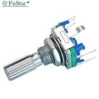 5PCS Plum Handle 20mm Rotary Encoder Coding Switch / EC11 / Digital Potentiometer With Switch 5 Pin 20 Bit Pulse