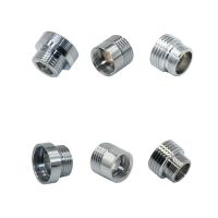 Silver 1/2 To M16 M18 M24 M28 Threaded Connector Brass Water Tap Connector For Bubbler Bathroom Kitchen 1Pcs