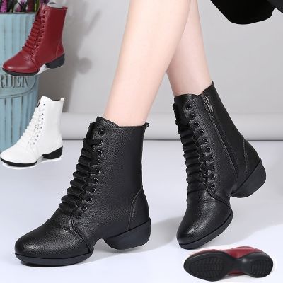 CODddngkw3 Dance Shoes Woman Winter Fur Snow Boots Ankle High Top Autumn Sport Shoes Female Latin Dancing Boots Modern Tango Ballroom Dance-Shoes Professional Soft Dancing Shoes
