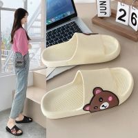 ✖✸ ✨READY STOCK✨Shower Slippers Drying Super Soft Sole Thick Bottom Toe Men Women 2021 Fashion Cartoon Sandals